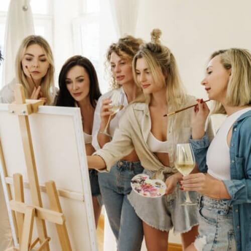 Milton Keynes Hen Do Activities Paint and Sip